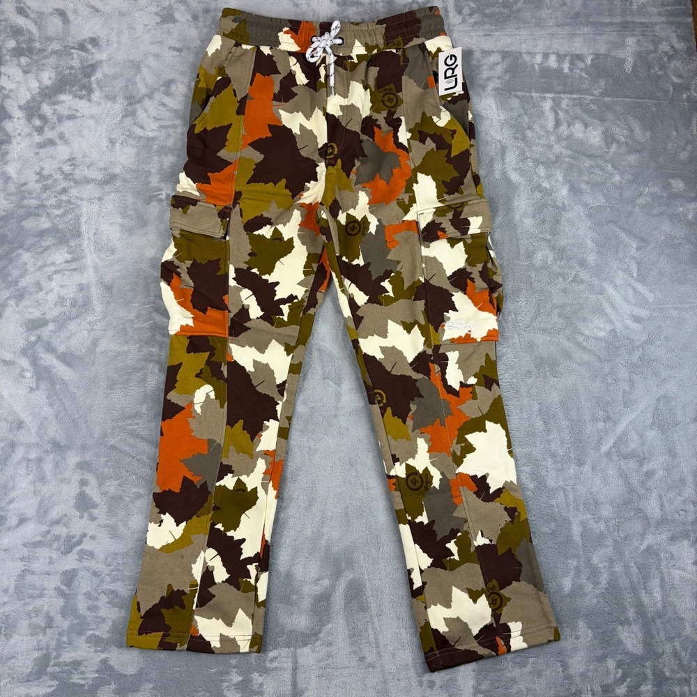 LRG Lifted Research Group Men's Small Cargo Sweatpants Camo NEW